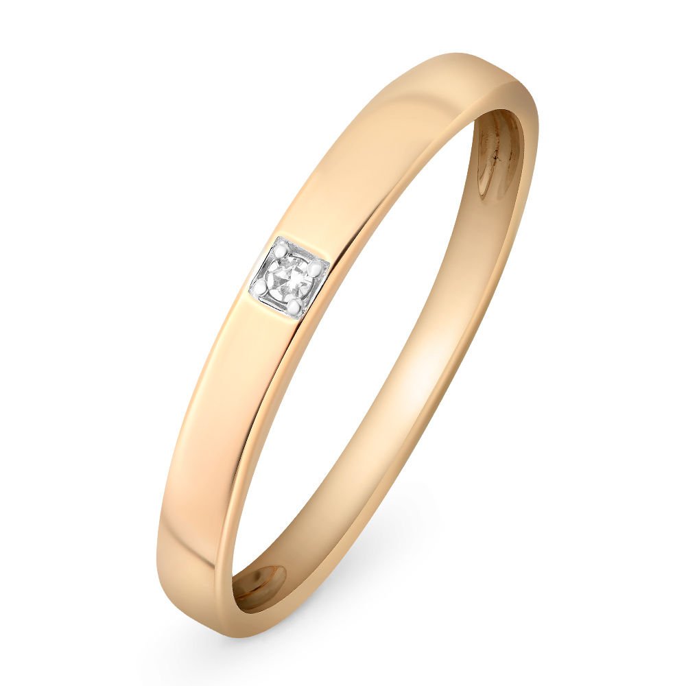 

Кольцо обручальное из красного золота с бриллиантом р.  585Gold 601003228, 601003228