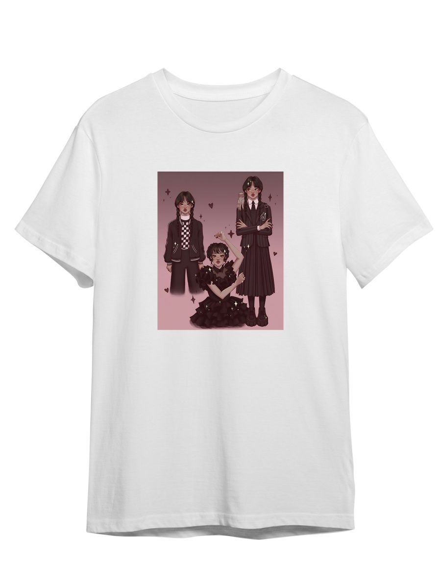 

Футболка унисекс СувенирShop Wednesday/Уэнсдэй/Венсдей 50 белая 3XL, "Wednesday/Уэнсдэй/Венсдей" 50