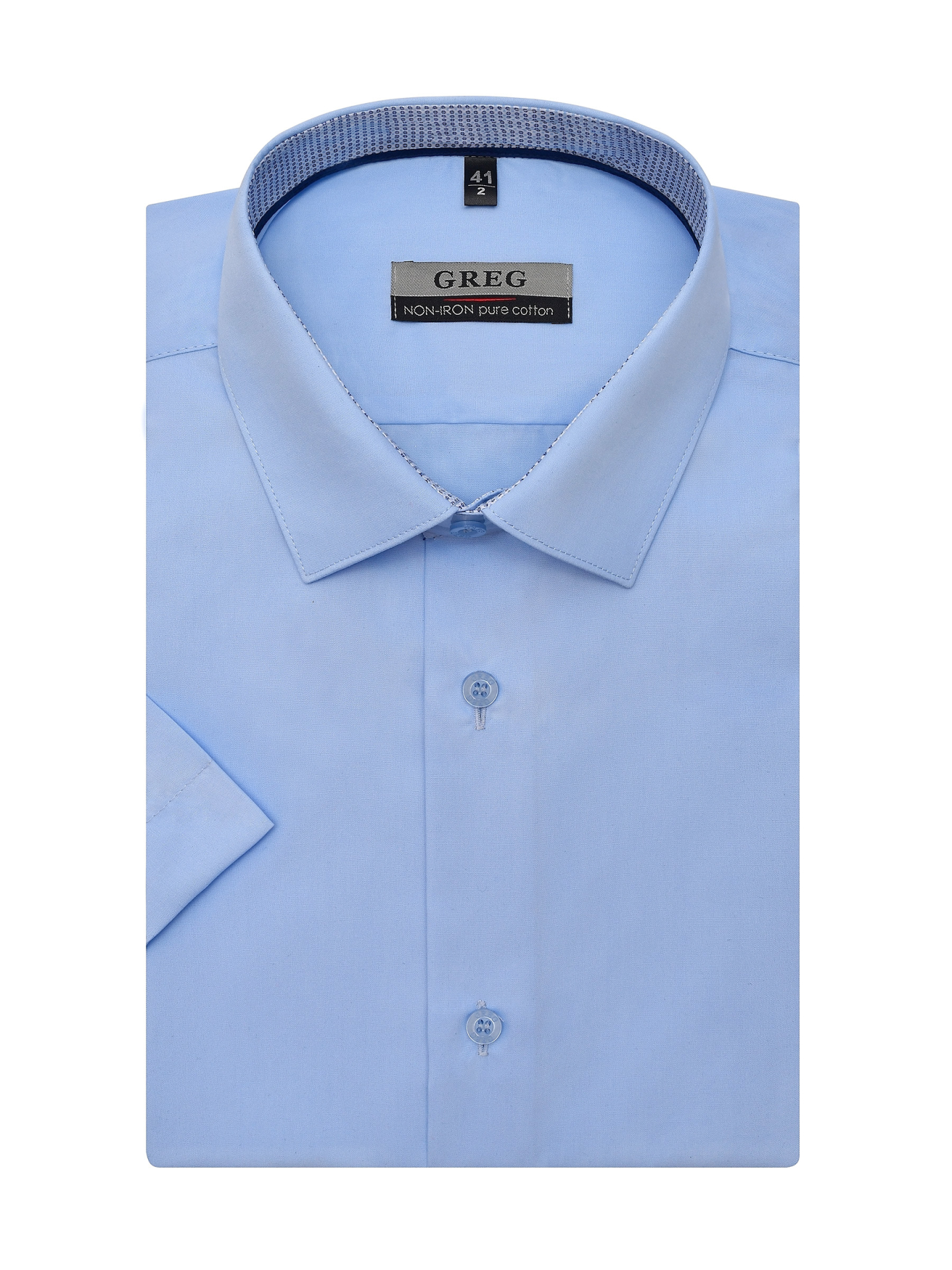 

Рубашка мужская Greg 00-00006875 голубая 48, Голубой, 00-00006875