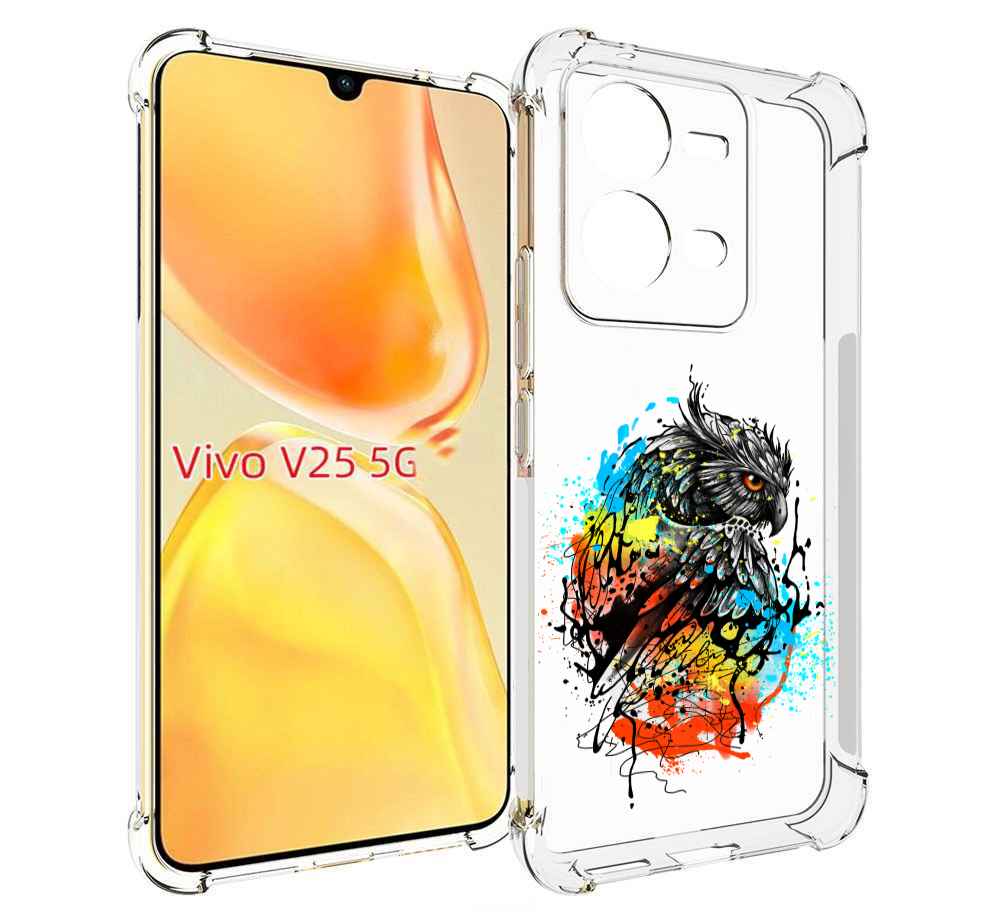 

Чехол MyPads Творческая сова для Vivo V25 5G / V25e, Прозрачный, Tocco
