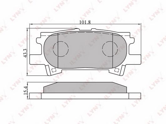 

Тормозные колодки LYNXauto задние для Lexus RX300, RX330, RX350 2003 BD7534