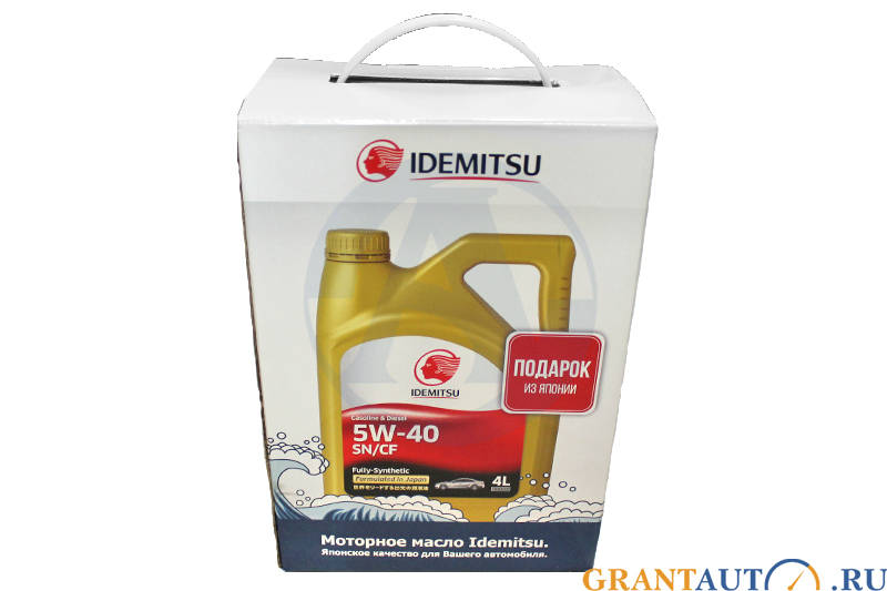 

Масло моторное IDEMITSU FULLY-SYNTHETIC 5W40 4л АКЦИЯ