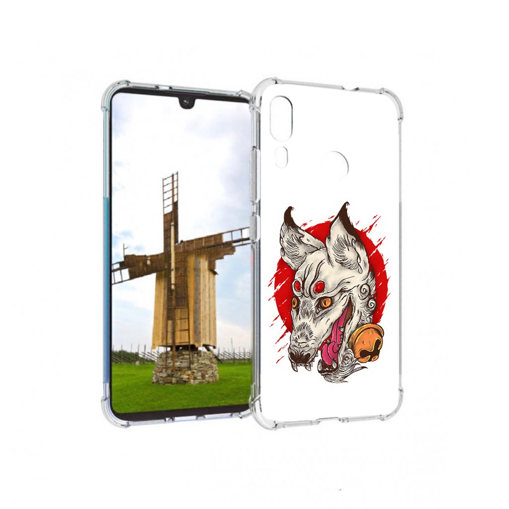 

Чехол MyPads Tocco для Motorola Moto E6 Plus страшная собака (PT150579.352.627), Прозрачный, Tocco
