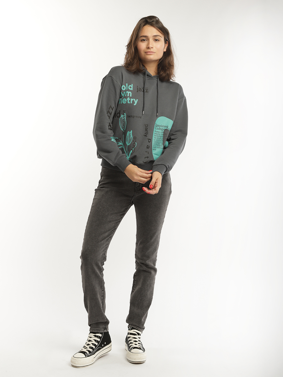 

Худи женское A passion play SQ75769 серое XS, Серый, SQ75769