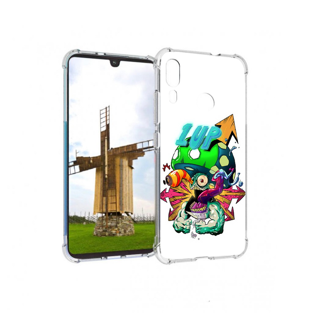 

Чехол MyPads Tocco для Motorola Moto E6 Plus сильный гриб абстракция (PT150579.352.599), Прозрачный, Tocco
