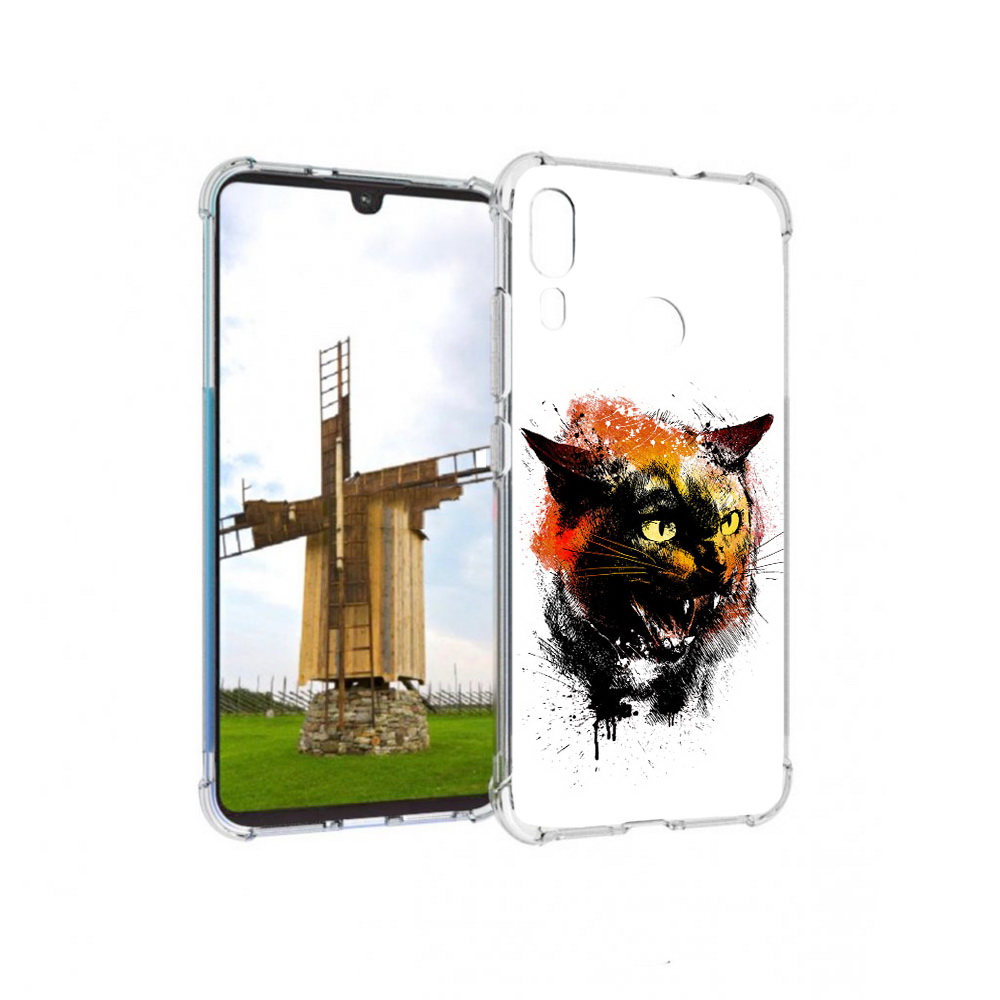 

Чехол MyPads Tocco для Motorola Moto E6 Plus сиамский кот (PT150579.352.598), Прозрачный, Tocco