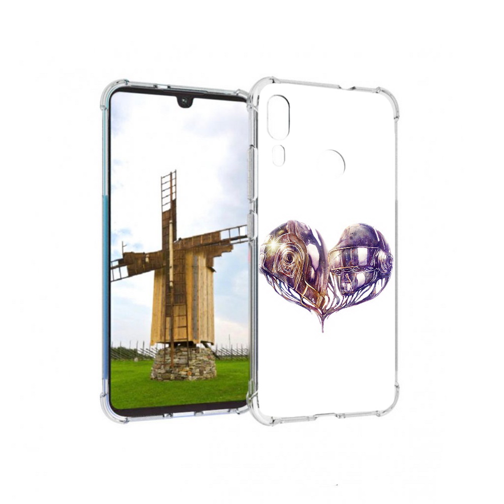 

Чехол MyPads Tocco для Motorola Moto E6 Plus сердце абстракция (PT150579.352.596), Прозрачный, Tocco