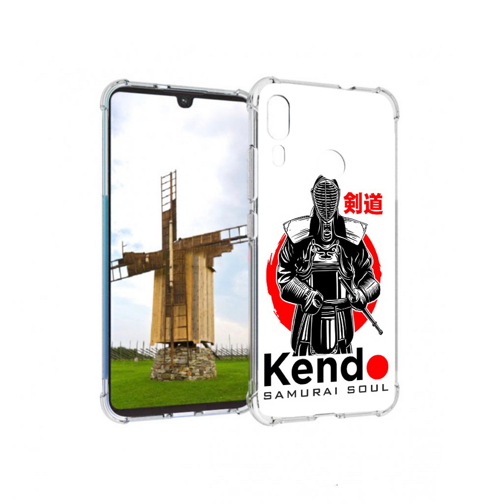 

Чехол MyPads Tocco для Motorola Moto E6 Plus рисованый самурай (PT150579.352.581), Прозрачный, Tocco
