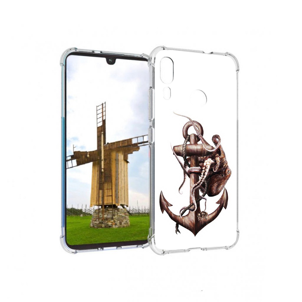

Чехол MyPads Tocco для Motorola Moto E6 Plus ржавый якорь (PT150579.352.579), Прозрачный, Tocco