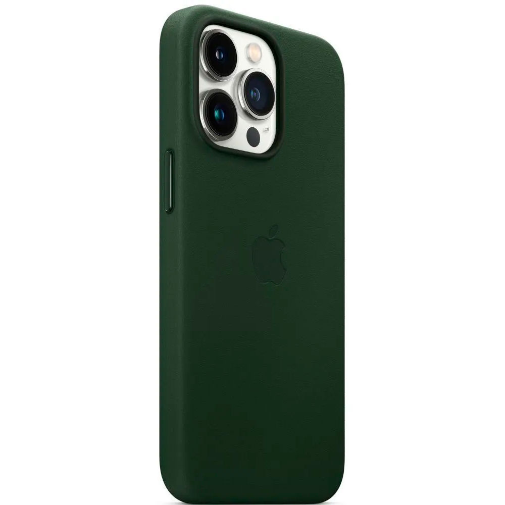 

Чехол защитный кожаный c MagSafe для iPhone 13 Pro Темно-зеленый, Iphone 13 PRO