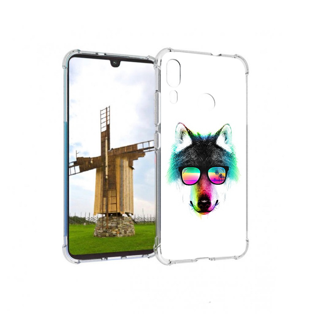 

Чехол MyPads Tocco для Motorola Moto E6 Plus радужный волк (PT150579.352.567), Прозрачный, Tocco