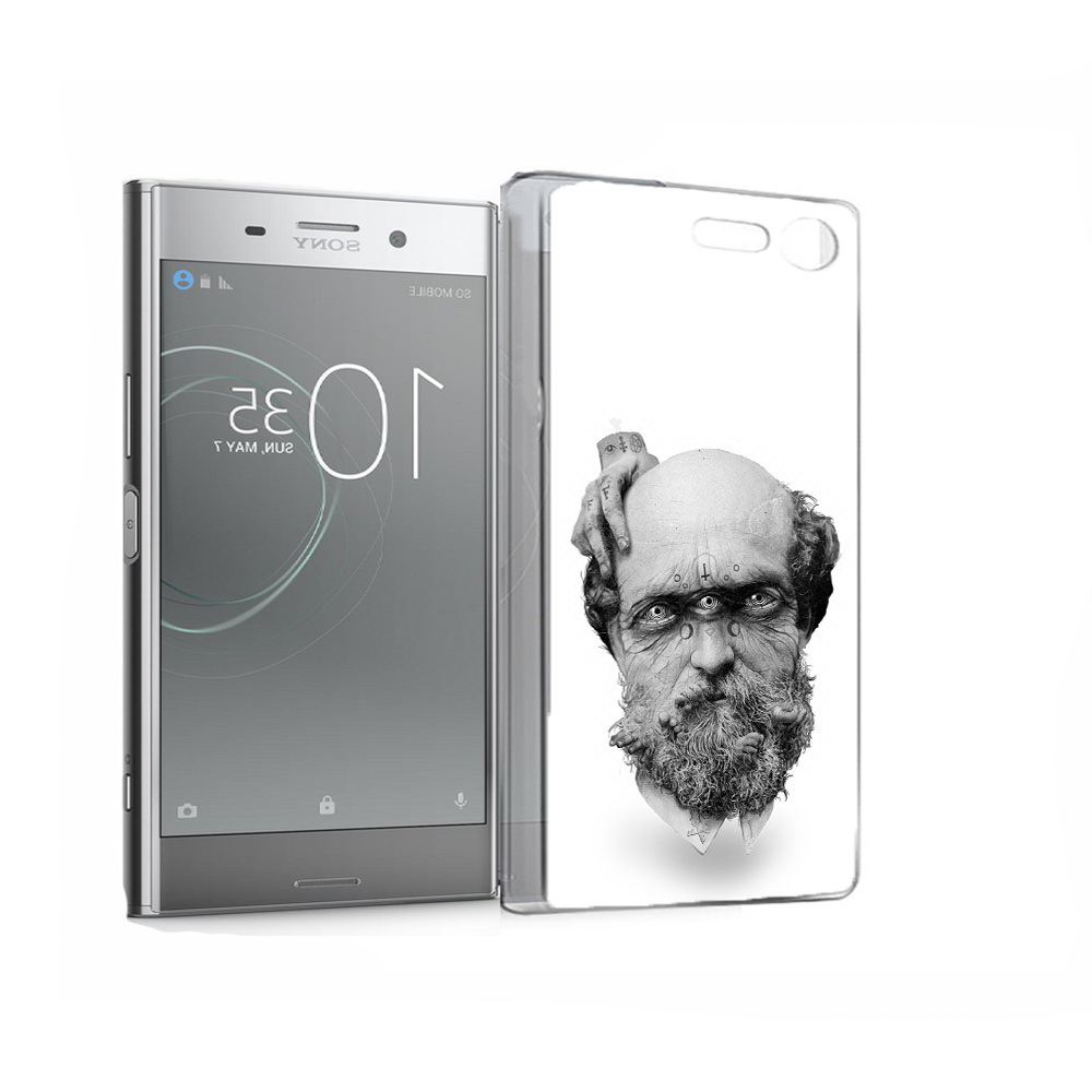 

Чехол MyPads Tocco для Sony Xperia XZ Premium страшный бородатый мужчина абстракция, Прозрачный, Tocco