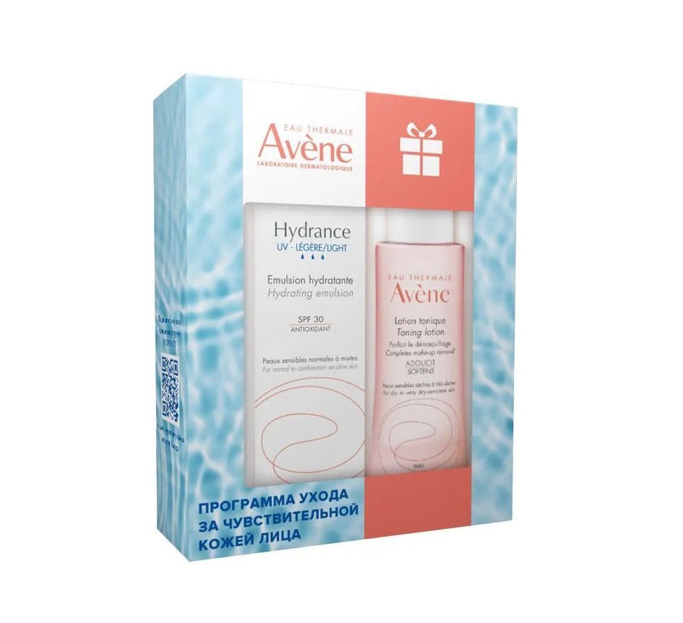 Набор Avene Hydrance Uv Legere (Эмульсия spf 30 40 мл + Тонизирующий лосьон 100 мл)