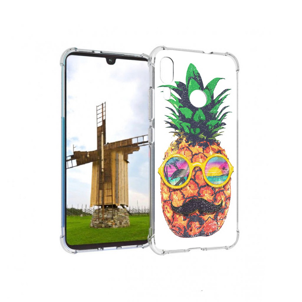 

Чехол MyPads Tocco для Motorola Moto E6 Plus прикольный ананас с лицом (PT150579.352.556), Прозрачный, Tocco