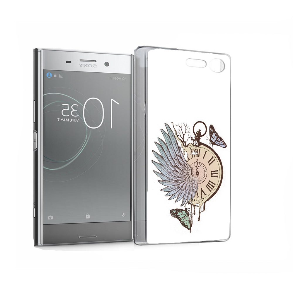 Чехол MyPads Tocco для Sony Xperia XZ Premium страинные часы с крылом (PT67145.226.626)