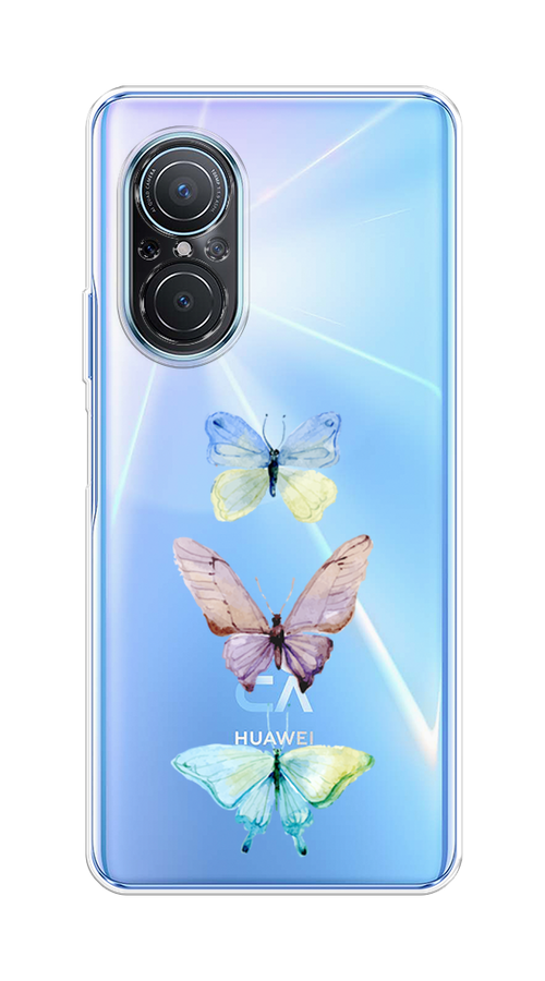 

Чехол на Huawei Nova 9 SE "Акварельные бабочки", Бирюзовый;розовый, 6107250-1