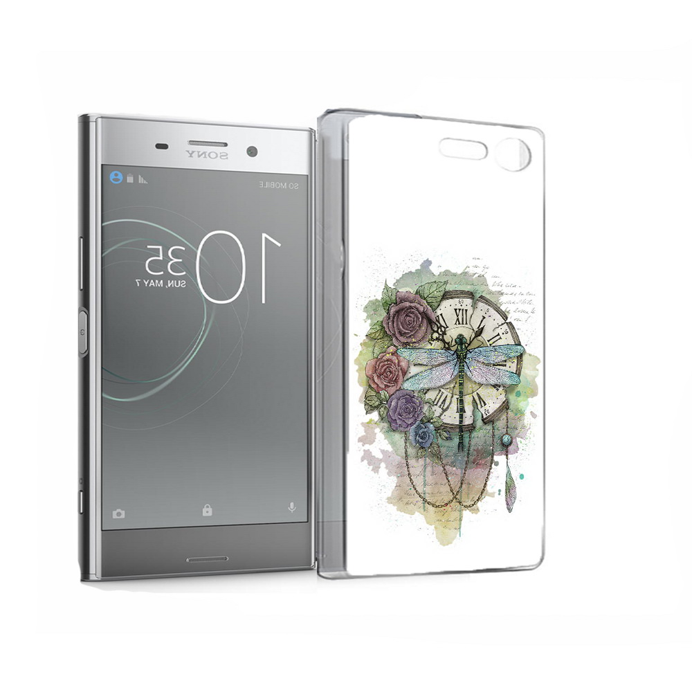 Чехол MyPads Tocco для Sony Xperia XZ Premium старинные часы в цветах (PT67145.226.621)