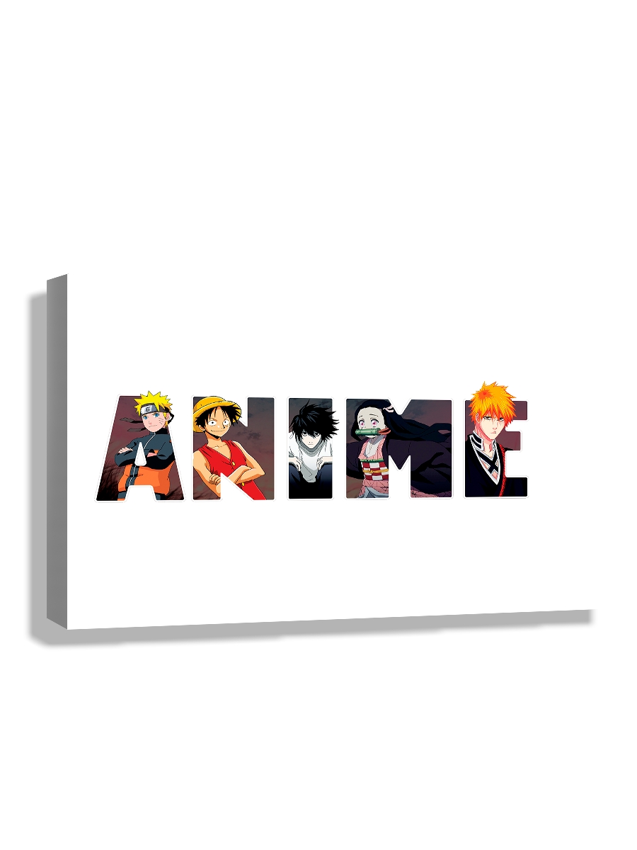 

Картина DRABS 50x30 см на холсте Anime надпись в надписи разные герои