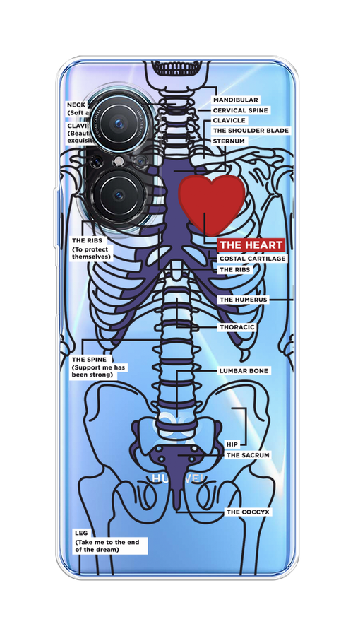 

Чехол на Huawei Nova 9 SE "Скелет человека", 6107250-1