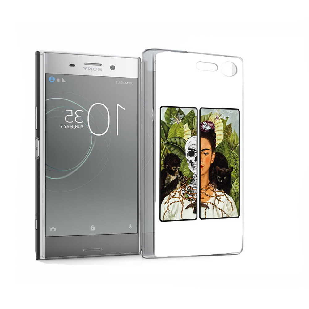 

Чехол MyPads Tocco для Sony Xperia XZ Premium сдвоенная картинка девушка скелет, Прозрачный, Tocco