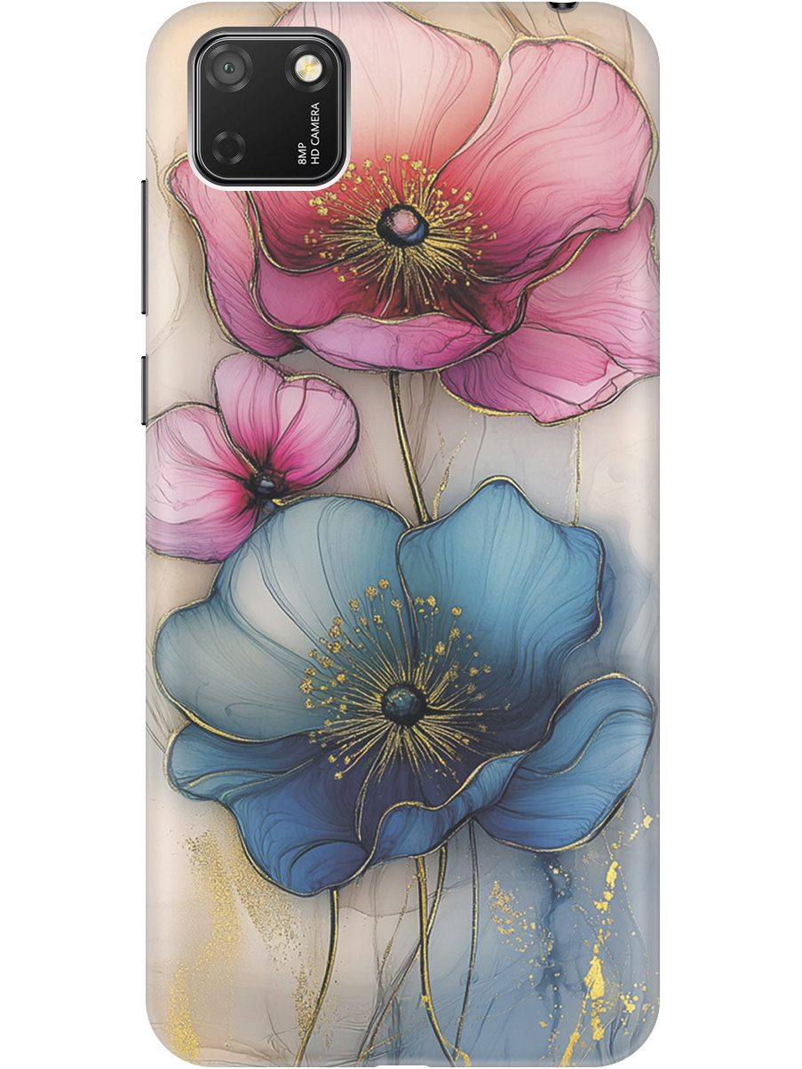 

Силиконовый чехол на Honor 9S / Huawei Y5P с принтом "Голубые и розовые ирисы", Прозрачный;голубой;розовый, 723100923