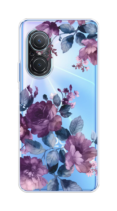 

Чехол на Huawei Nova 9 SE "Purple Blossoms", Синий;фиолетовый, 6107250-1