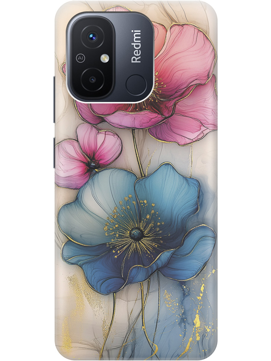 

Силиконовый чехол на Xiaomi Redmi 12C с принтом "Голубые и розовые ирисы", Прозрачный;голубой;розовый, 766734823