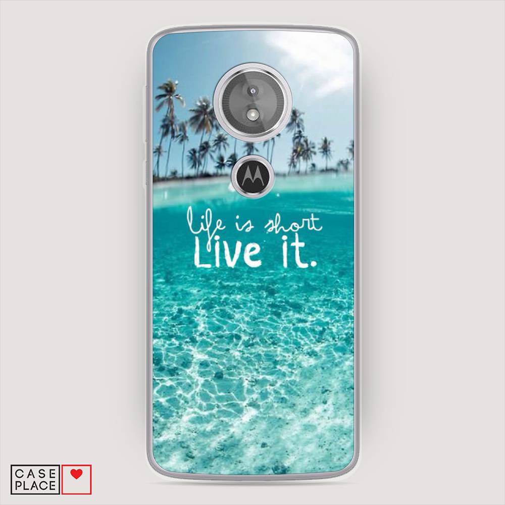 

Чехол Awog на Motorola Moto E5 / Моторола Мото E5 "Live it", Разноцветный, 241050-7