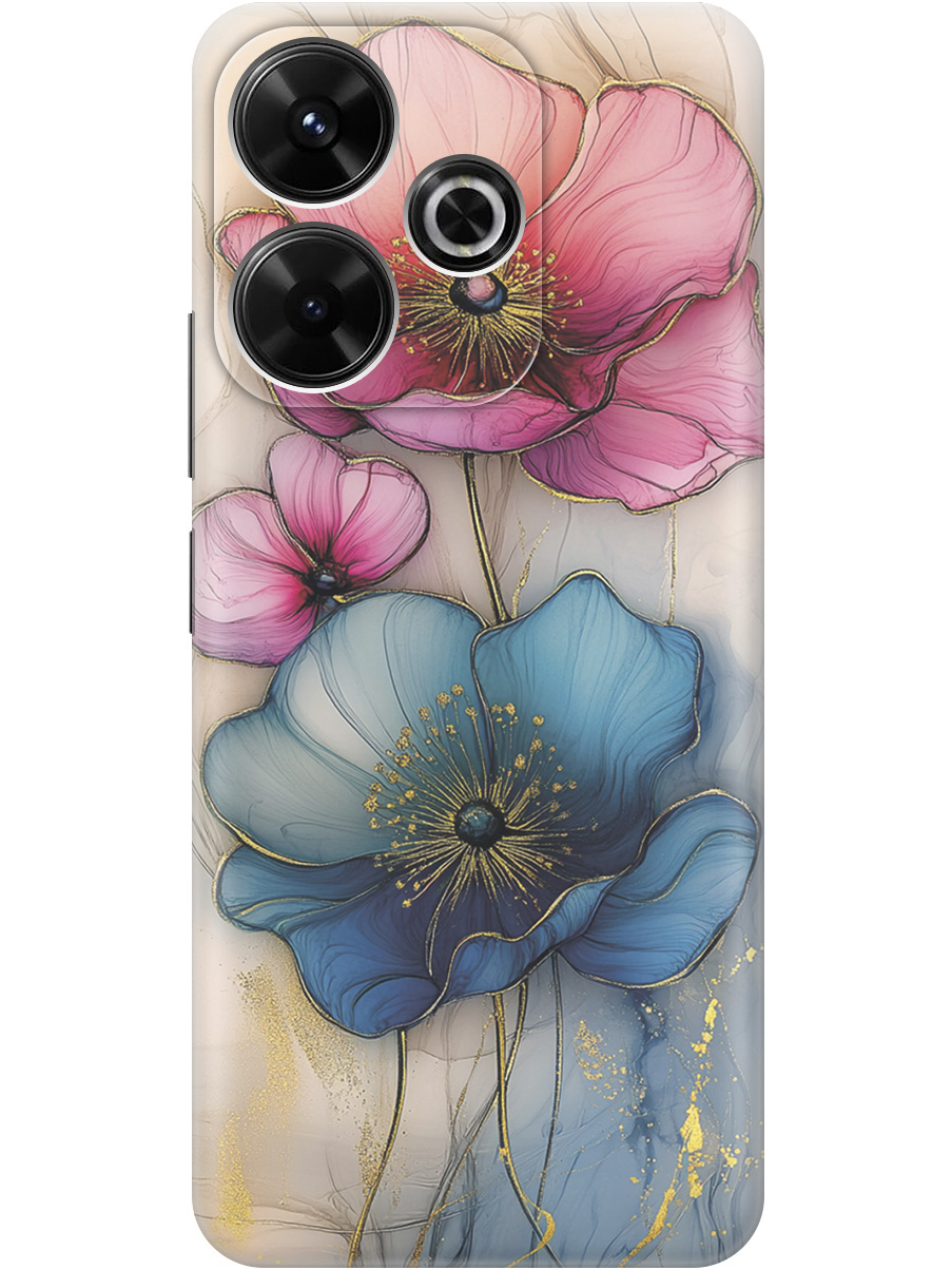 

Силиконовый чехол на Xiaomi Redmi 13/Redmi Note 13R, Poco M6 4g с принтом 857005, Прозрачный;голубой;розовый, 783988623