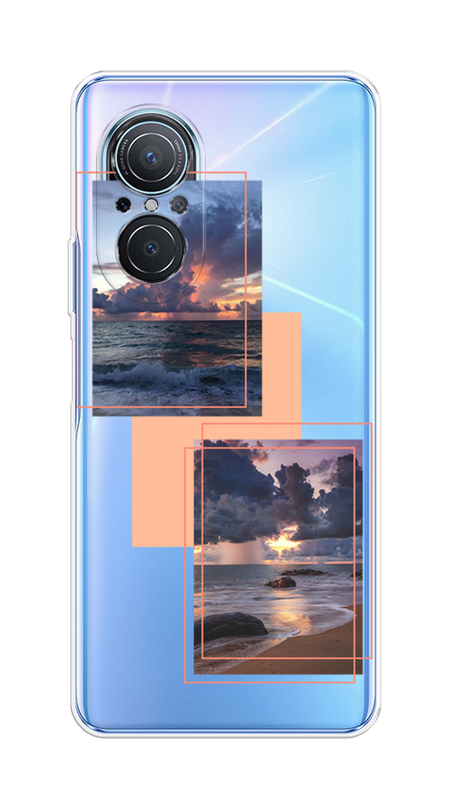 

Чехол на Huawei Nova 9 SE "Sky collage", Розовый;прозрачный;синий, 6107250-1