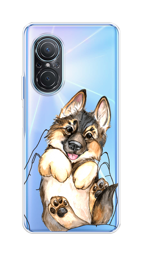 

Чехол на Huawei Nova 9 SE "Овчарка в ладошках", Серый;бежевый;белый, 6107250-1