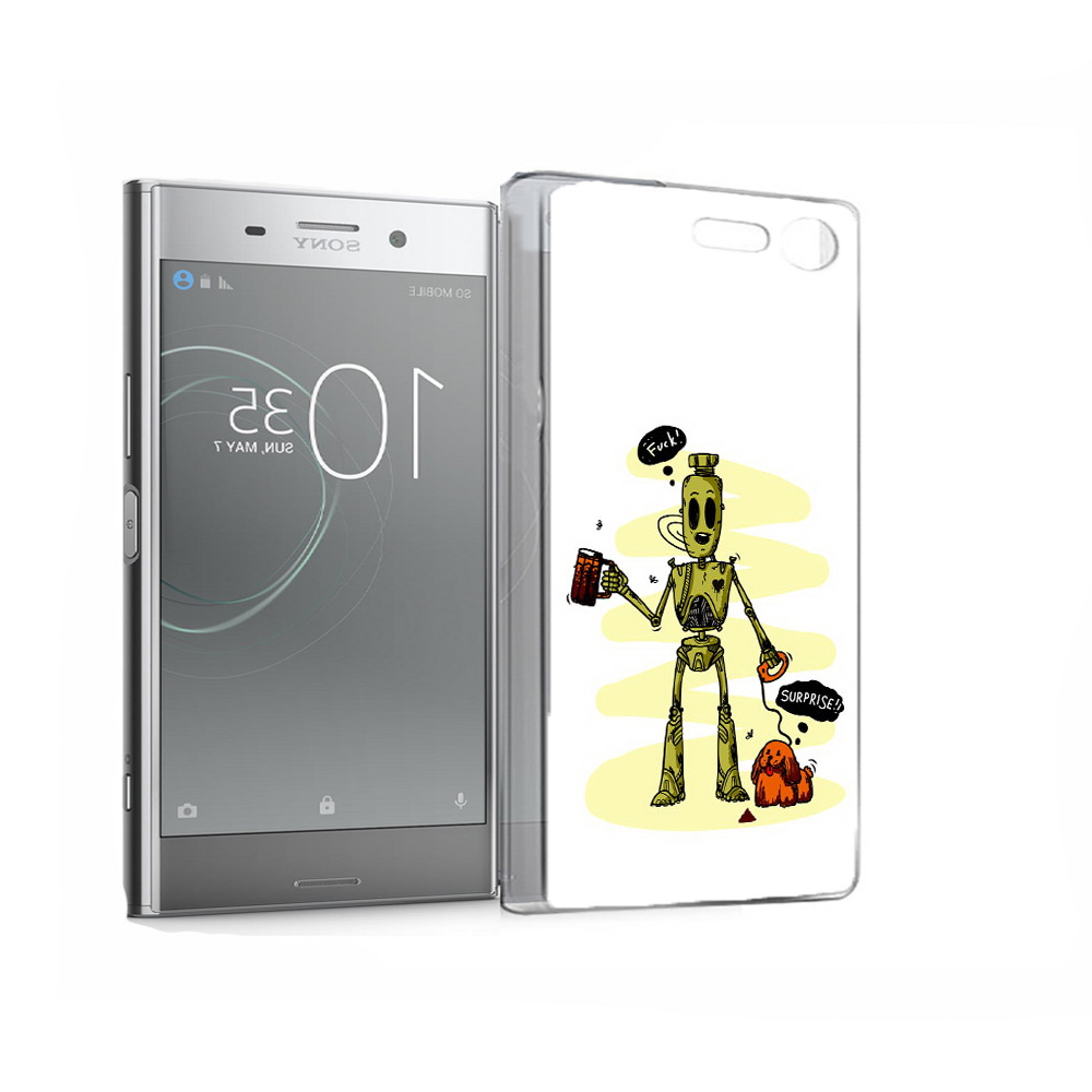 

Чехол MyPads Tocco для Sony Xperia XZ Premium прикольный робот (PT67145.226.557), Прозрачный, Tocco