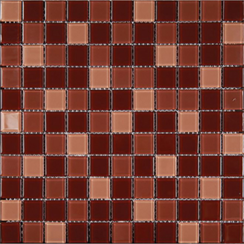 фото Мозаика из стекла natural color palette коричневый квадрат cpm-211-2