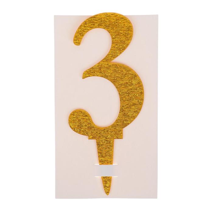 

Топпер «3», акрил, цвета МИКС, Разноцветный