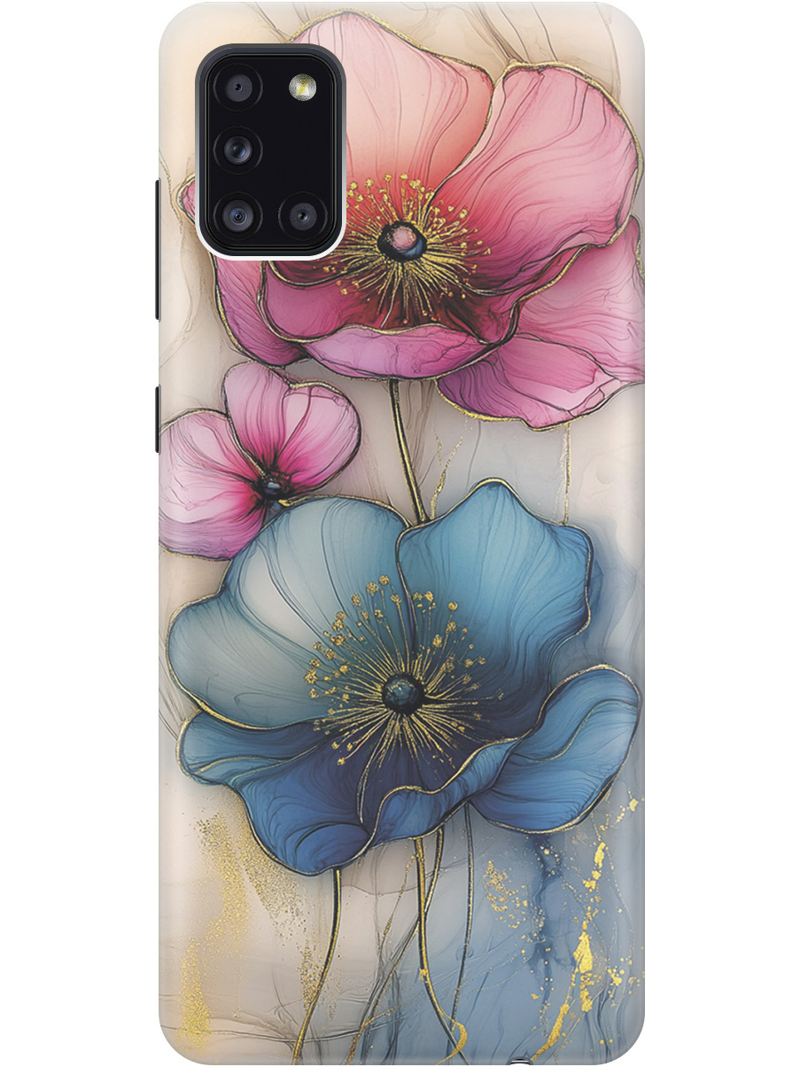 

Силиконовый чехол на Samsung Galaxy A31 с принтом "Голубые и розовые ирисы", Прозрачный;голубой;розовый, 722871923