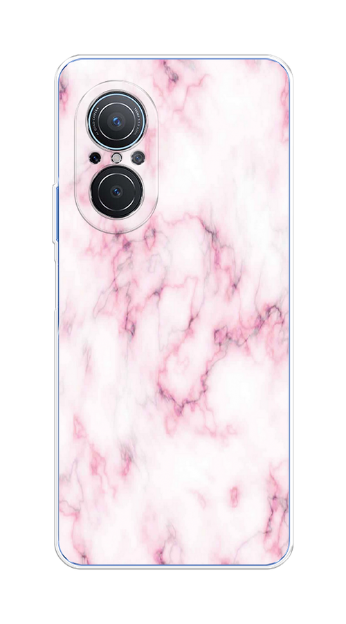 

Чехол на Huawei Nova 9 SE "Мрамор с розовым", Белый;розовый, 6107250-1