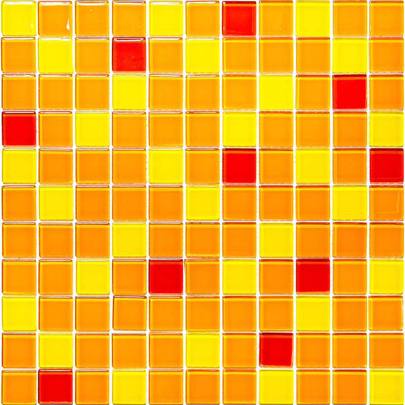 фото Мозаика из стекла natural color palette желтый оранжевый красный cpm-205-5