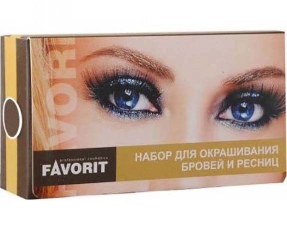 Набор декоративной косметики для бровей и ресниц Farmavita FAVORIT Светло-коричневый