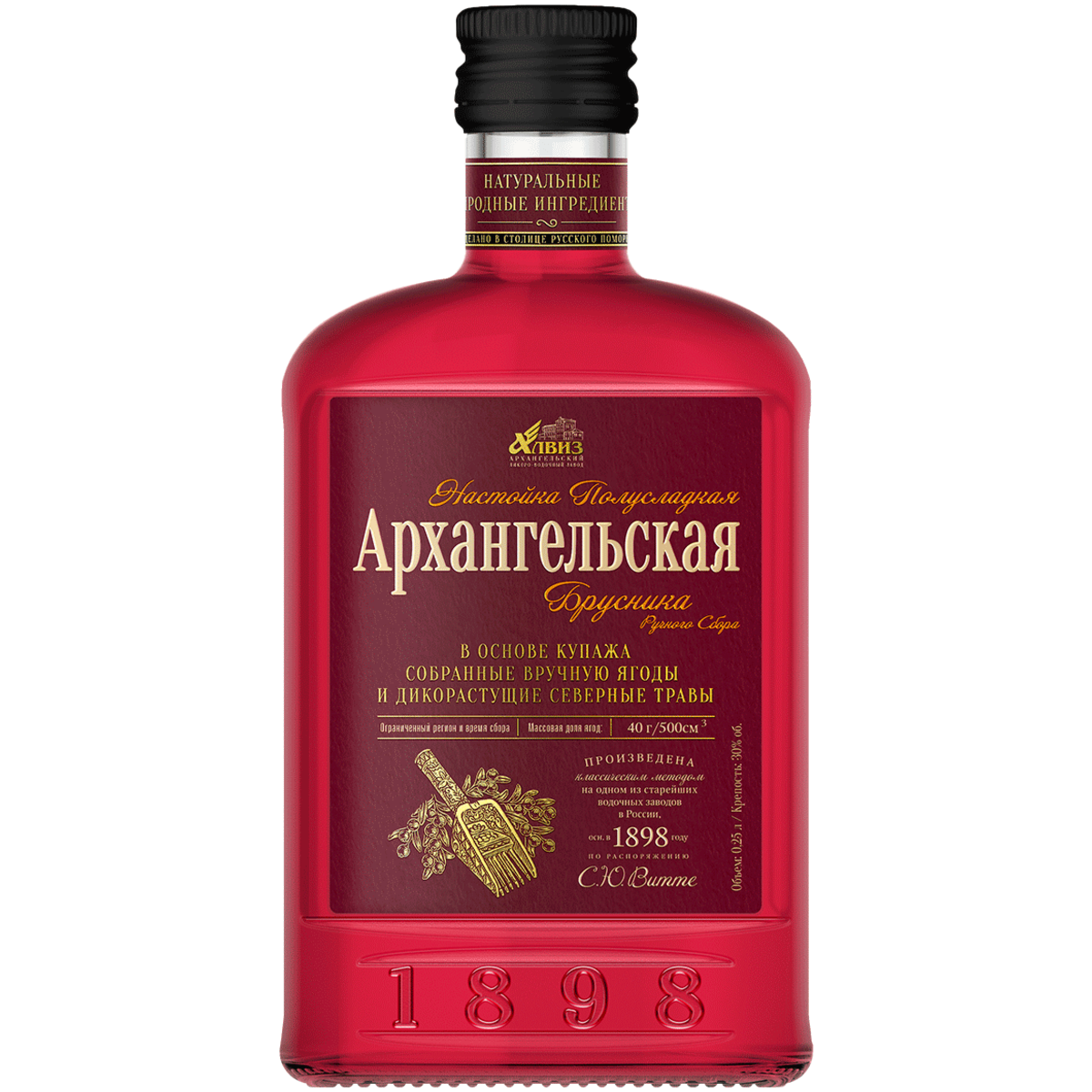 

Настойка Архангельская Северная Выдержка Брусника 0,25 л
