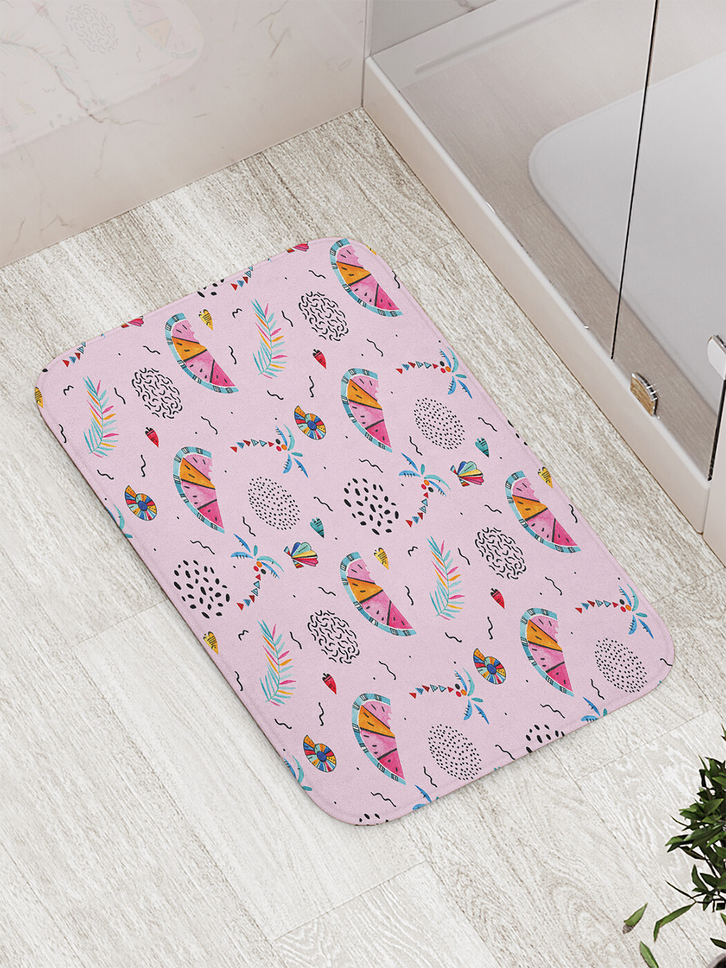 

Коврик противоскользящий JoyArty "Пляжный отдых" для ванной, сауны, бассейна, 77х52 см, Пляжный отдых