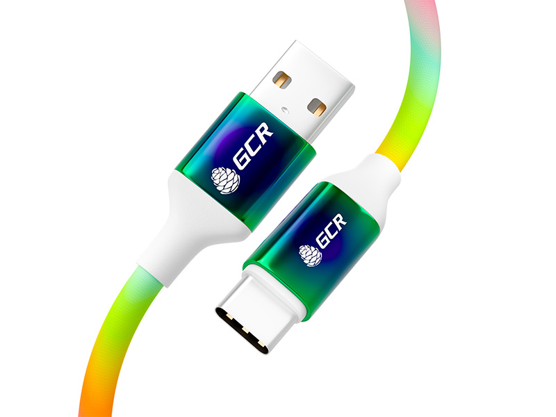 

Кабель USB Type C GCR ГРАДИЕНТ для смартфона Huawei Xiaomi 1.2m GCR-53075, GCR-UC14G