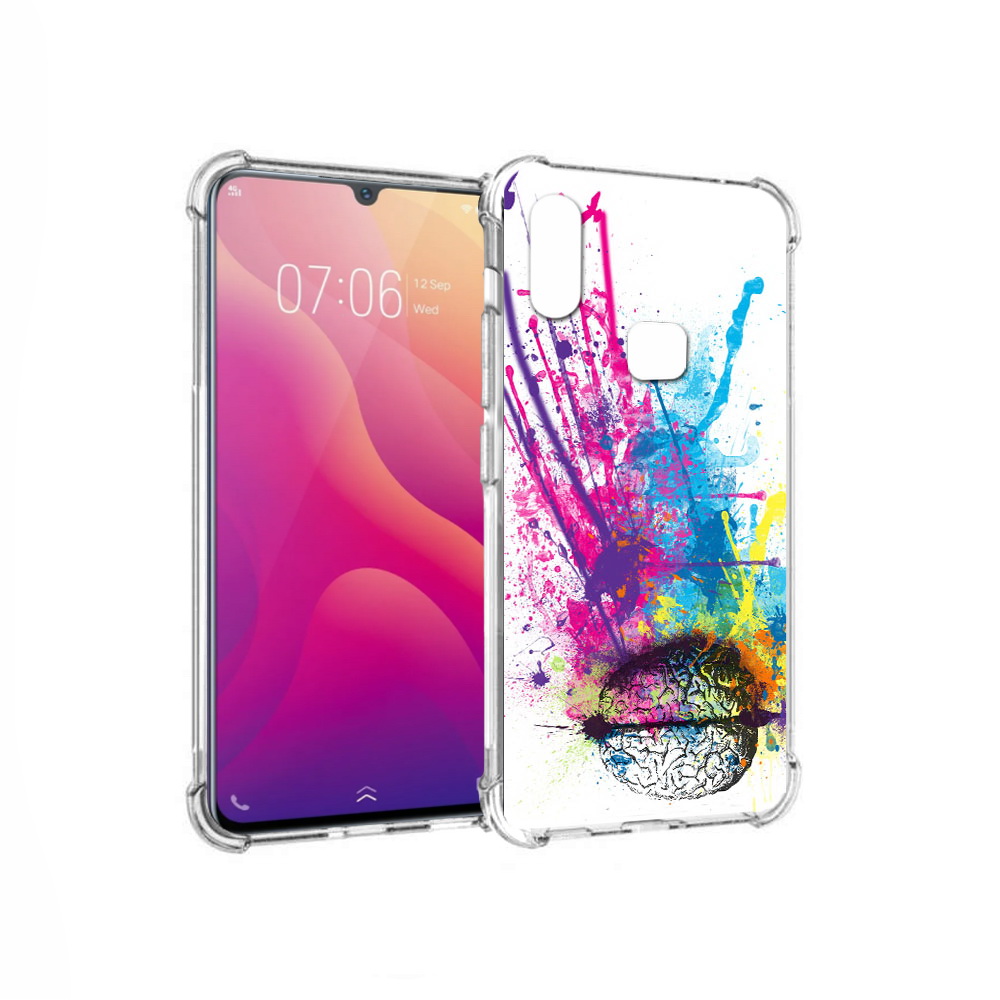 

Чехол MyPads Tocco для Vivo V11i яркий красочный мозг (PT119353.424.710), Прозрачный, Tocco
