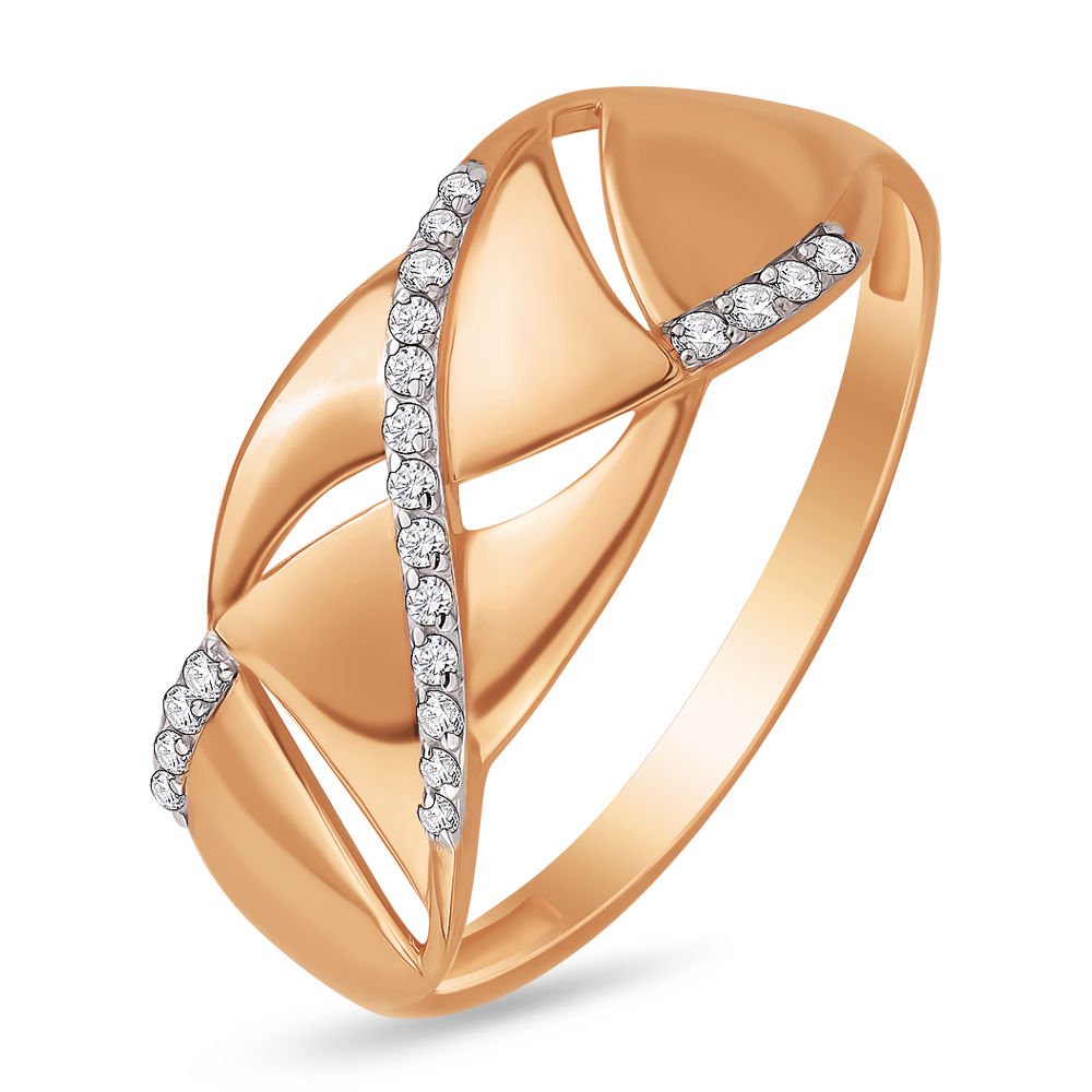 

Кольцо из красного золота с фианитом р.  585Gold 301003076, 301003076