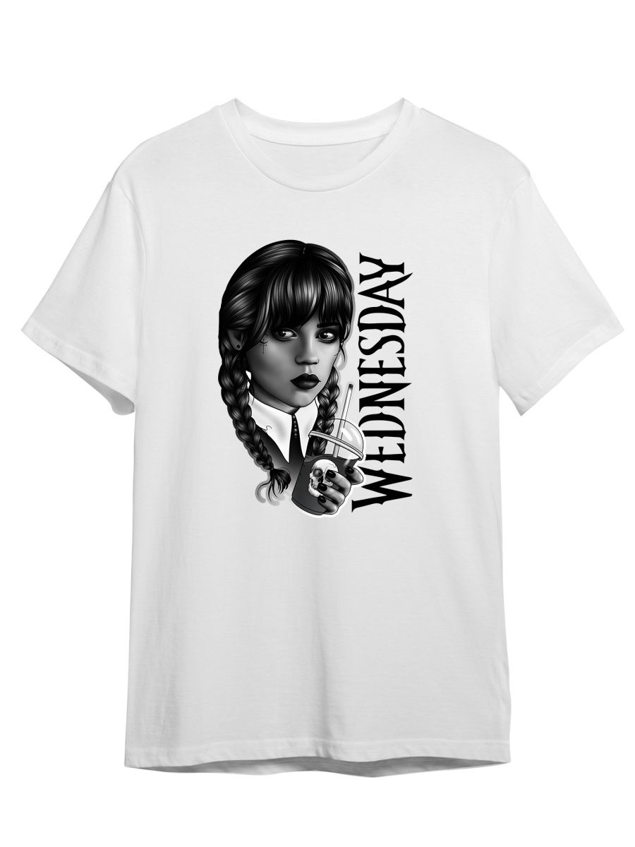 

Футболка унисекс СувенирShop Wednesday/Уэнсдэй/Венсдей 46 белая 4XL, Белый, "Wednesday/Уэнсдэй/Венсдей" 46