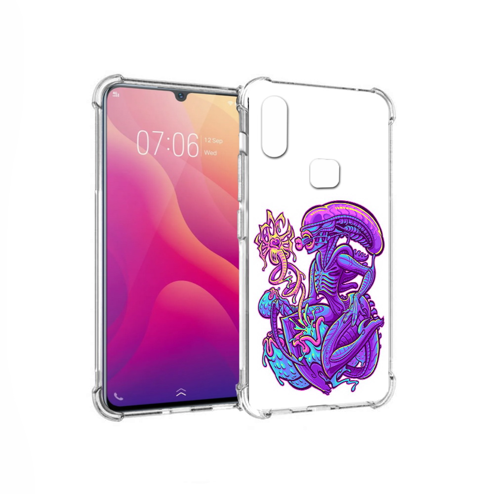 

Чехол MyPads Tocco для Vivo V11i чужой фиолетовый цвет (PT119353.424.693), Прозрачный, Tocco