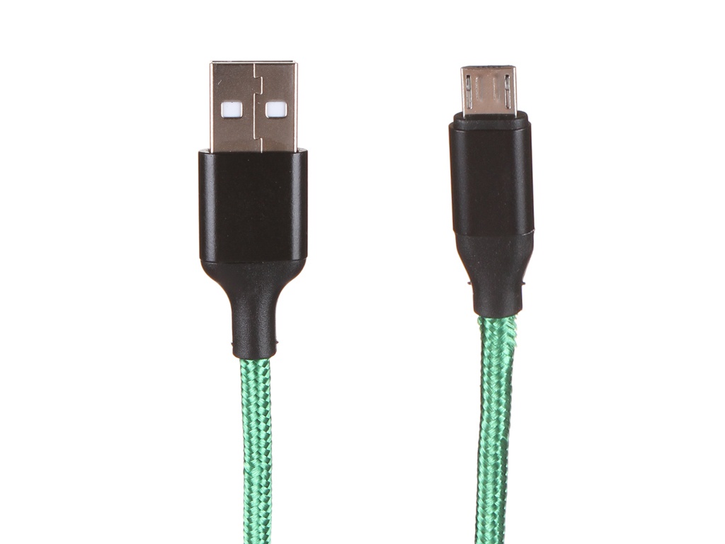 

Аксессуар GCR USB - MicroUSB 1.2m Black-Green GCR-52636, GCR-52636