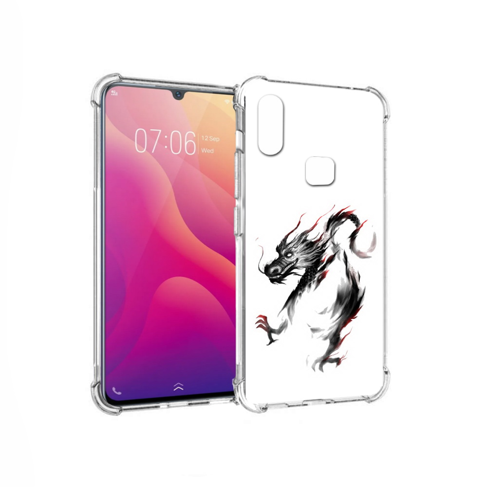 

Чехол MyPads Tocco для Vivo V11i черный дракон (PT119353.424.690), Прозрачный, Tocco