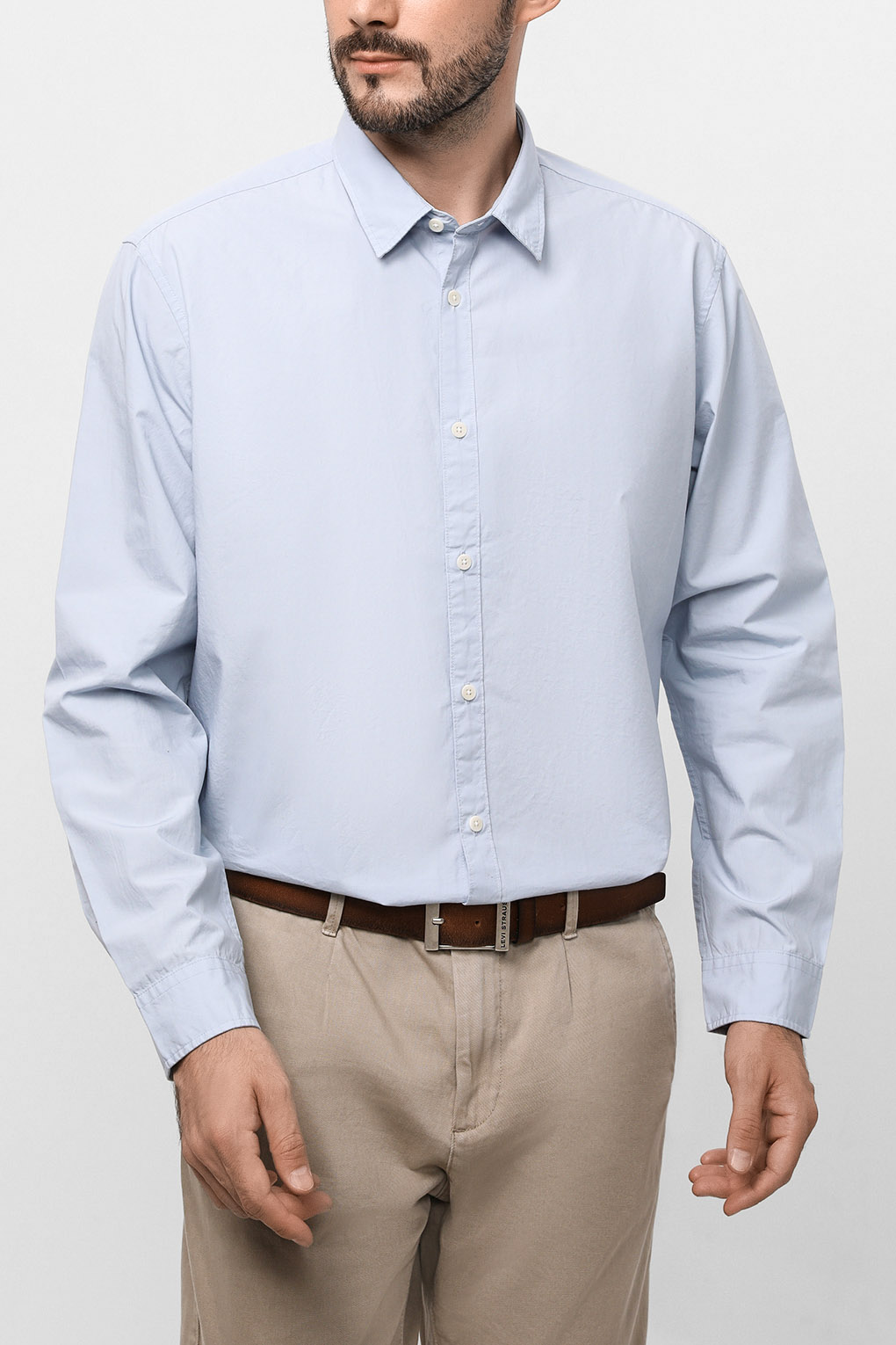 

Рубашка мужская Esprit Casual 991EE2F302 голубая L, Голубой, 991EE2F302