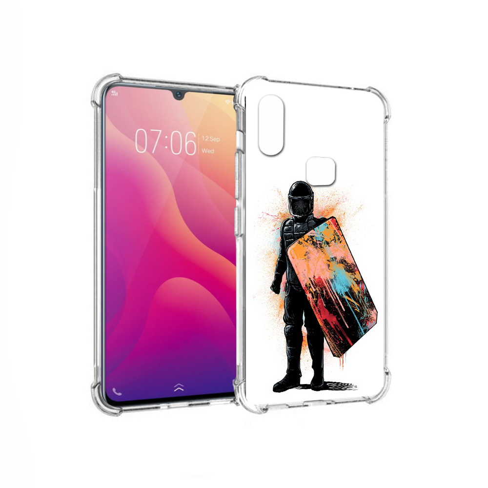

Чехол MyPads Tocco для Vivo V11i солдат с красочным щитом (PT119353.424.614), Прозрачный, Tocco