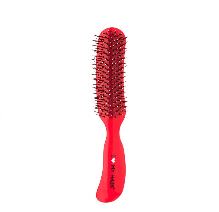 Щетка парикмахерская для волос I love my hair therapy brush, красная глянцевая m